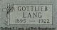Lang, Gottlieb F.